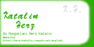 katalin herz business card